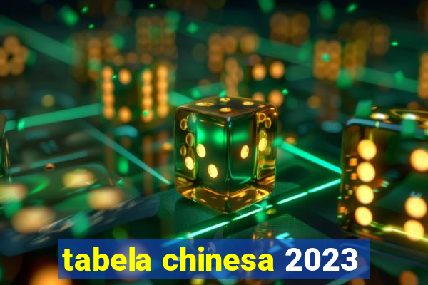 tabela chinesa 2023